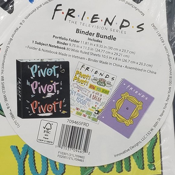 Friends TV Show Notebook Folder & Binder Set Gift School Scrapbooking - Picture 3 of 5